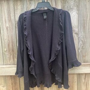 Lane Bryant black open cardigan